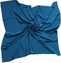 110x110 Mısırlı Medine İpeği Eşarp - Petrol Mavisi