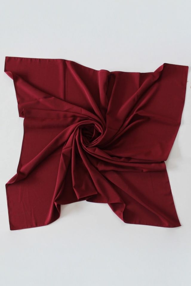 110x110 Mısırlı Medine İpeği Eşarp - Koyu Kırmızı