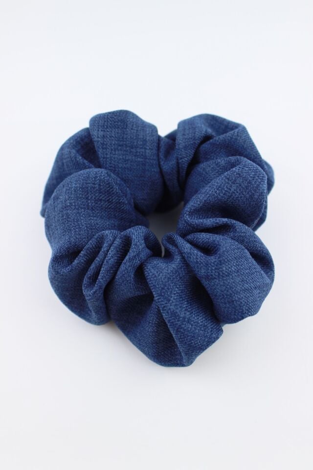 Yumuşak Kot Kumaş Lastik Toka Simit Toka  - Koyu Mavi