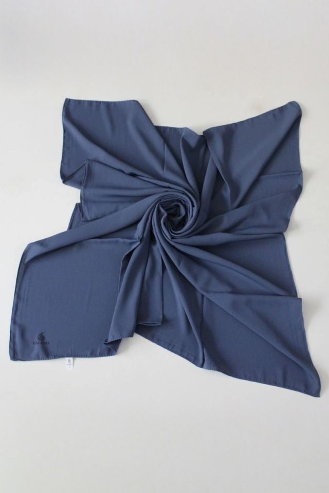 110x110 Mısırlı Medine İpeği Eşarp - Çelik Mavisi