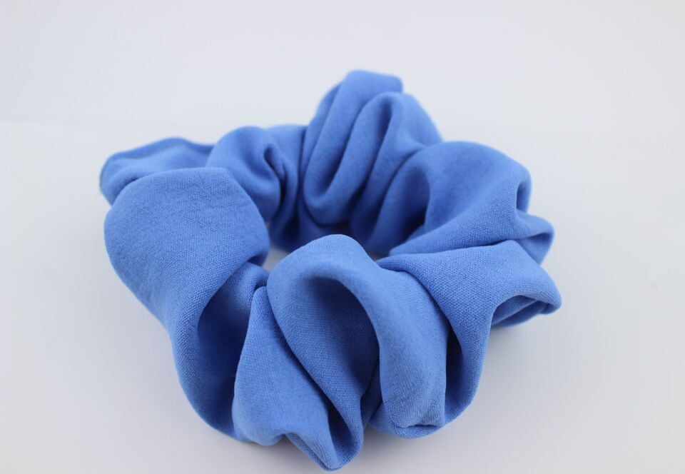 Yumuşak Pamuklu Kumaş Lastik Toka Simit Toka - Gök Mavisi