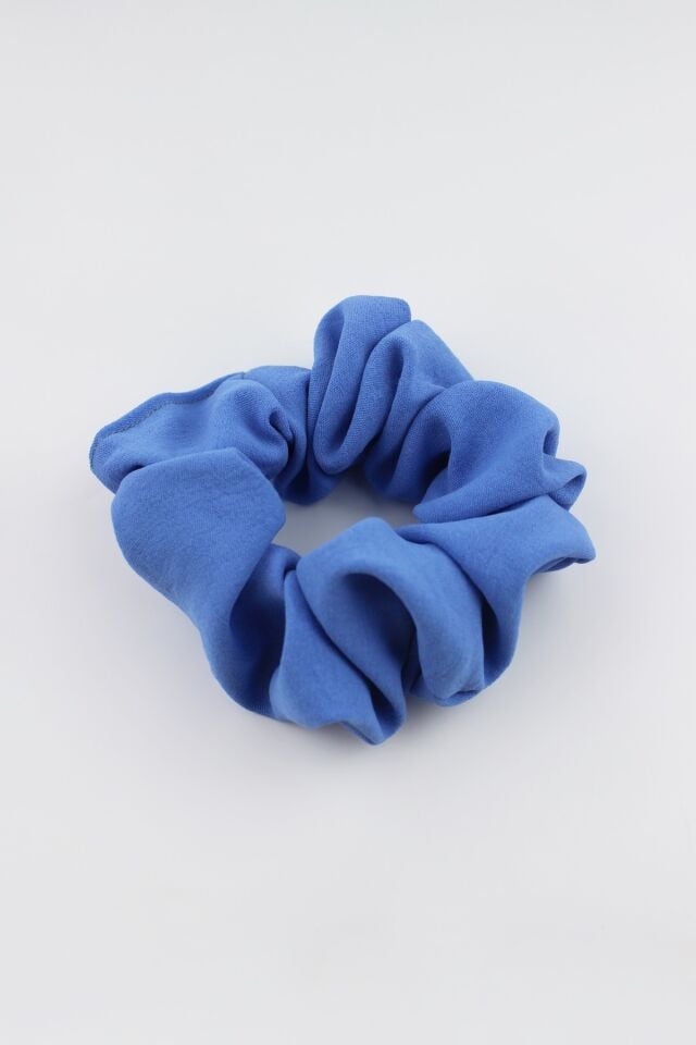 Yumuşak Pamuklu Kumaş Lastik Toka Simit Toka - Gök Mavisi