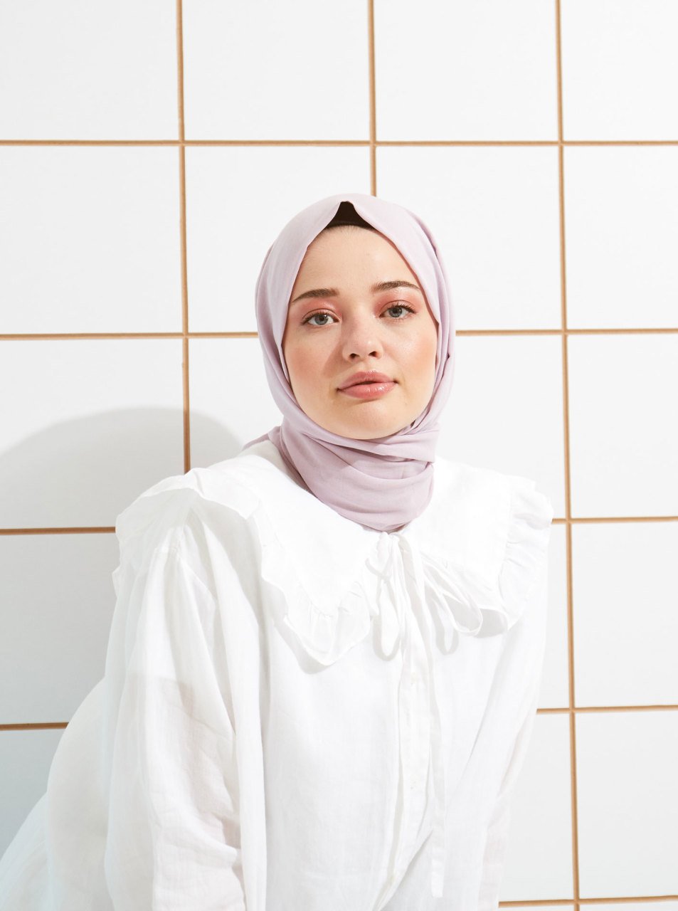 Pamuklu Vual Şal - Lila