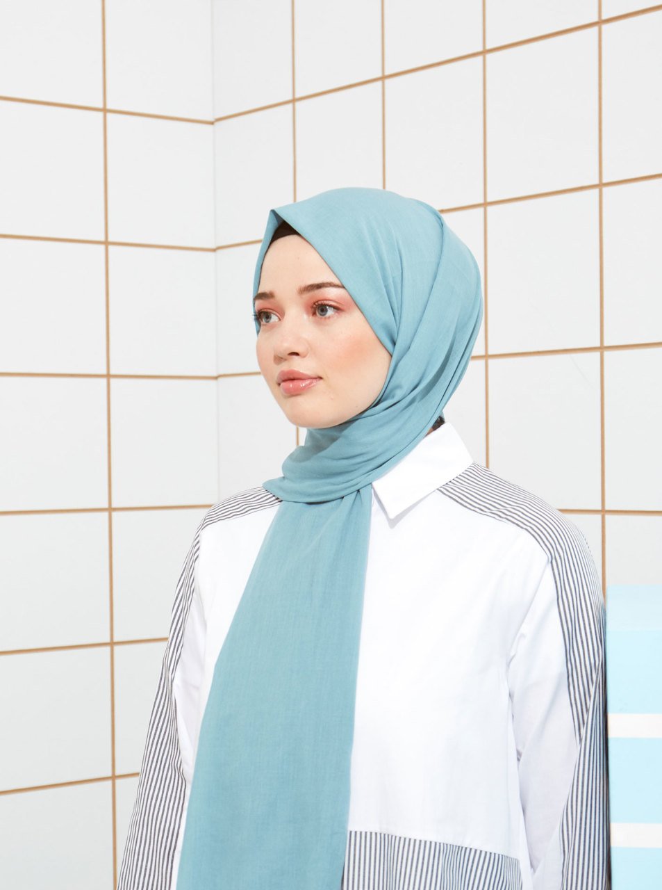 Pamuklu Vual Şal - Mint
