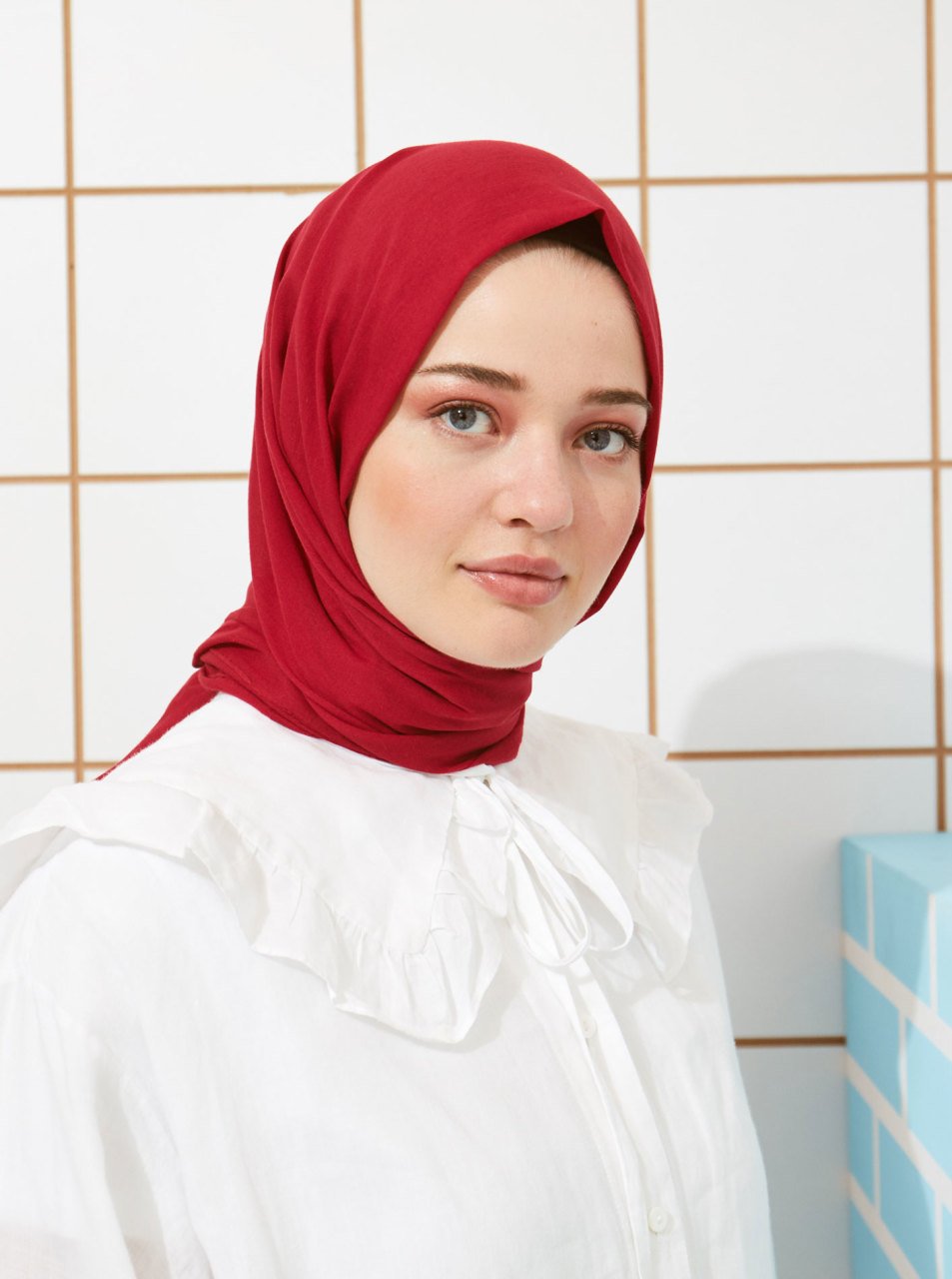 Pamuklu Vual Şal - Vişne Çürüğü