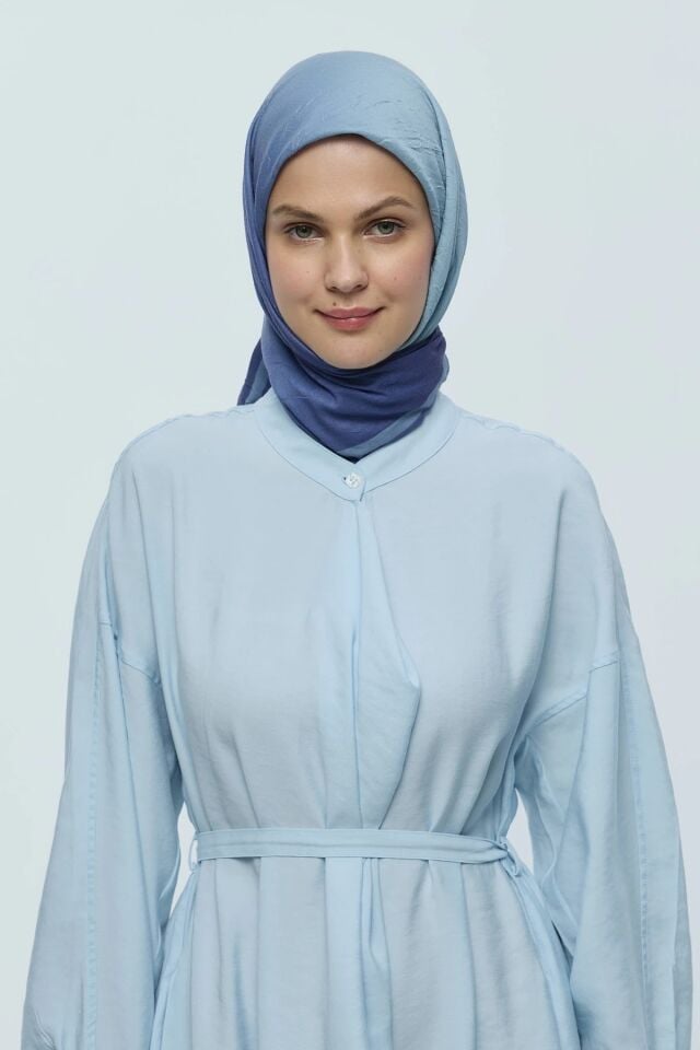 Mirora Desenli Bambu Eşarp - İndigo