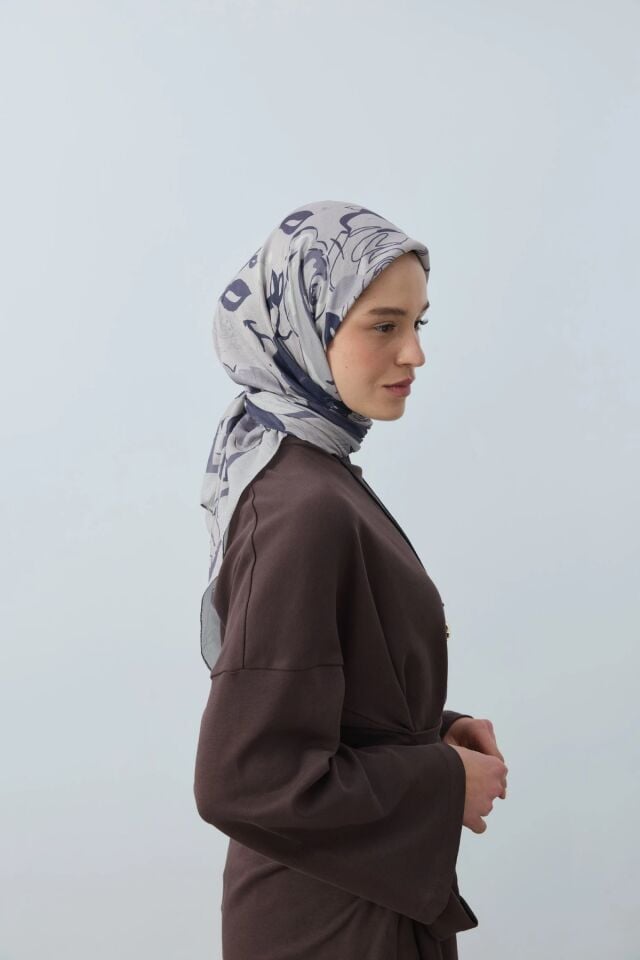 Olyvia Desenli Bambu Eşarp - İğde