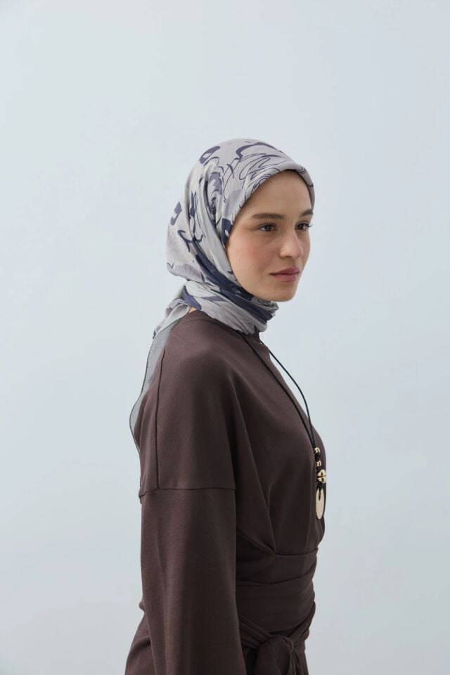 Olyvia Desenli Bambu Eşarp - İğde