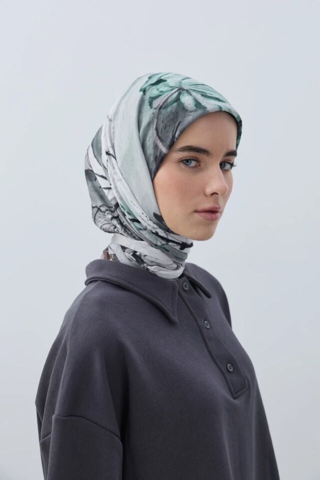 Seraphy Desenli Bambu Eşarp - Antik Bej