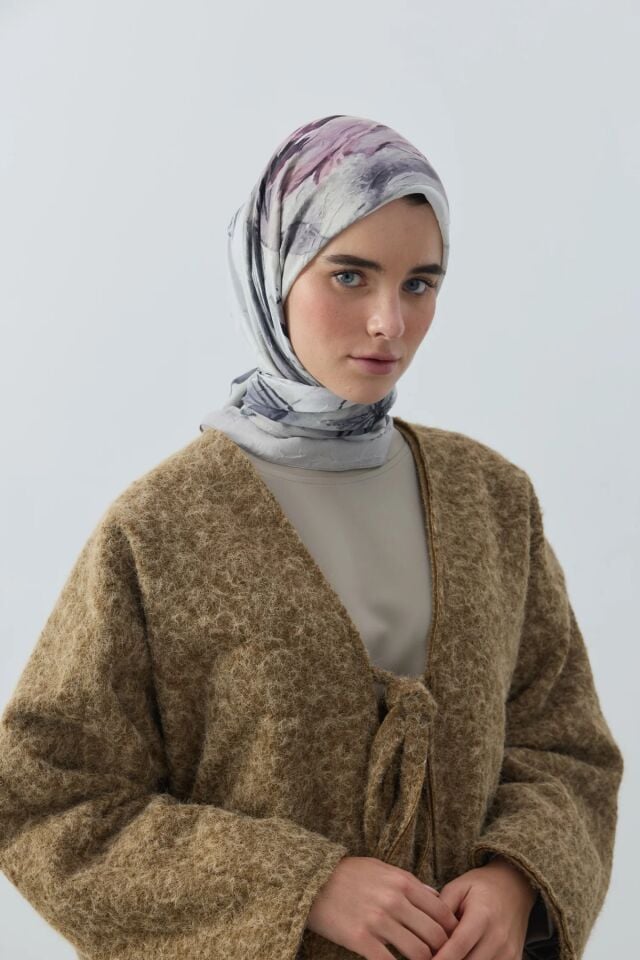 Seraphy Desenli Bambu Eşarp - İğde