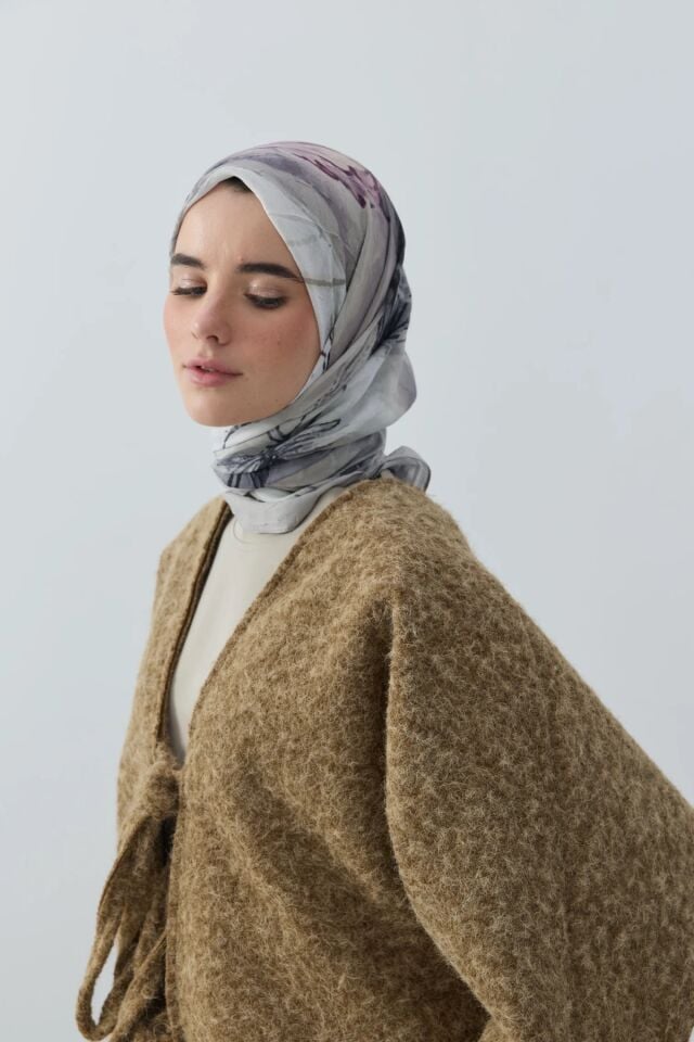 Seraphy Desenli Bambu Eşarp - İğde