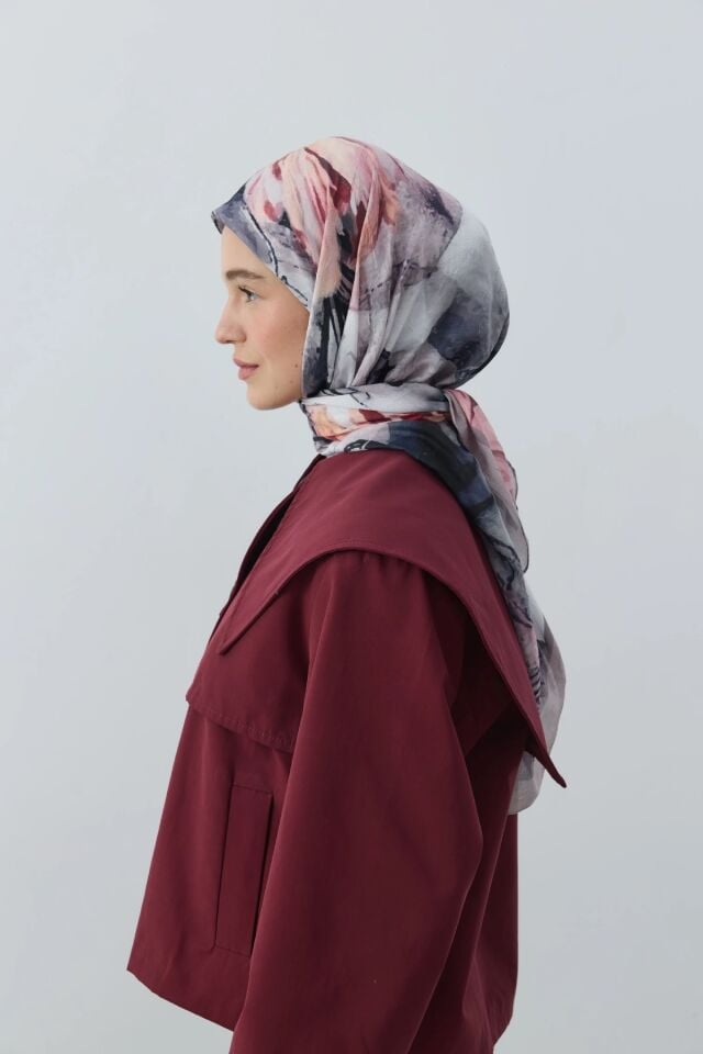 Seraphy Desenli Bambu Eşarp - Vizon