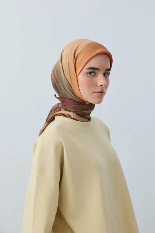 Orelia Desenli Bambu Eşarp - Tarçın