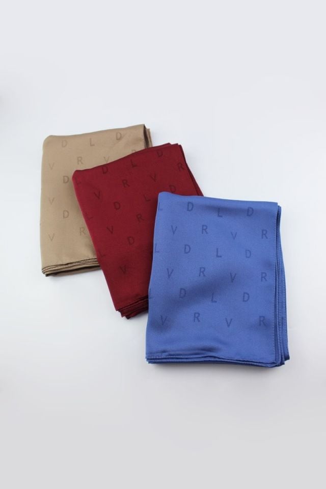 LVD Baskılı Jakarlı Şal - İndigo