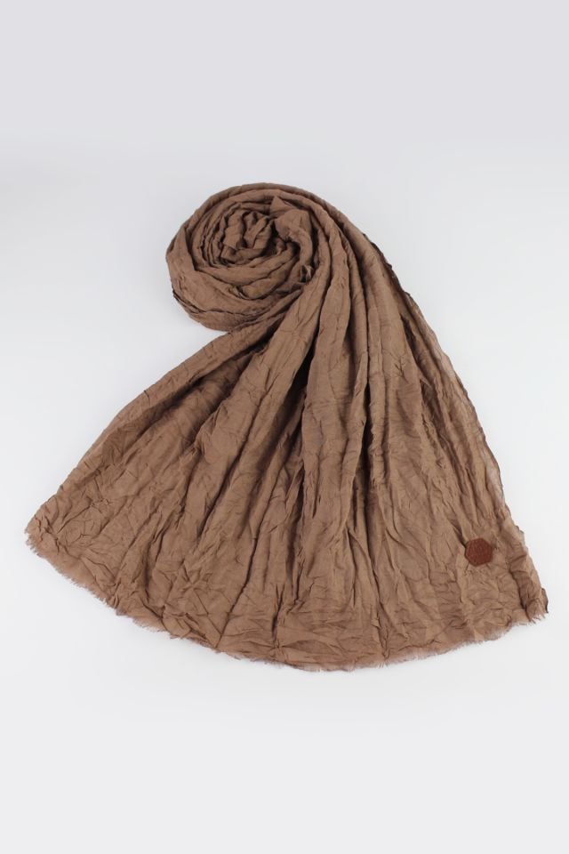 Vual Kraş Şal - Koyu Vizon