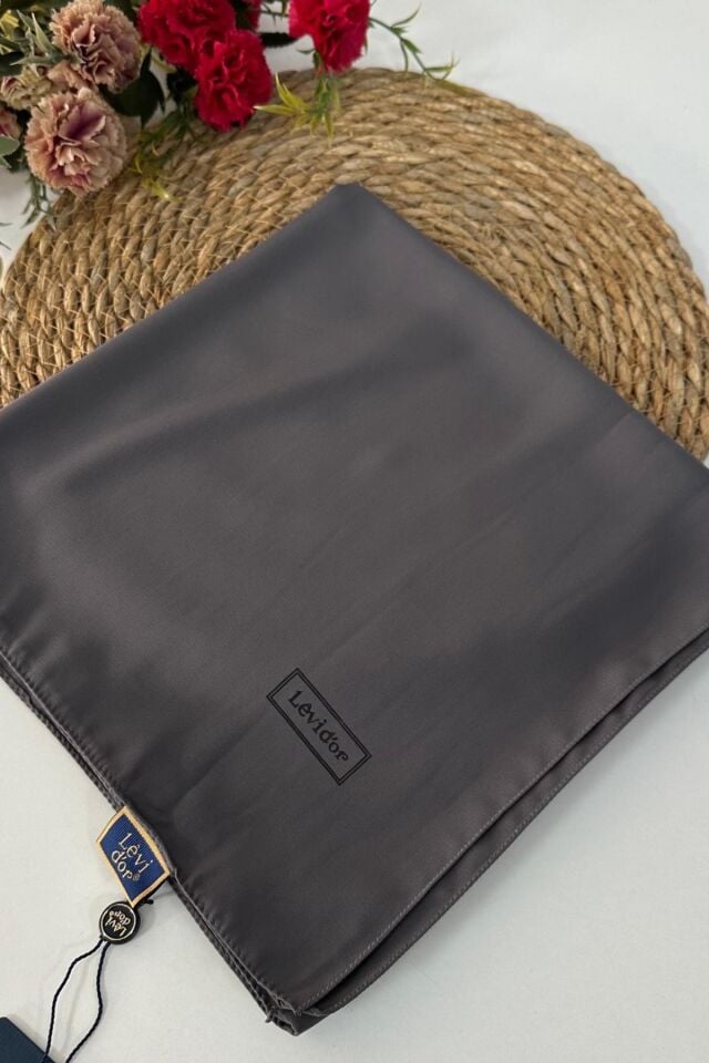 110x110 Levidor Medine İpeği Eşarp - Antrasit