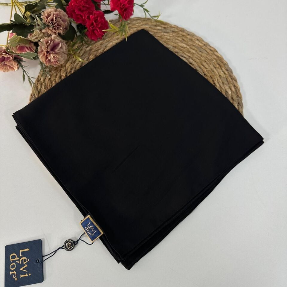 110x110 Levidor Medine İpeği Eşarp - Siyah