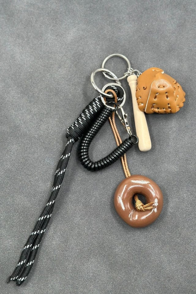 Kahverengi Donut Charm Çanta Aksesuarları (Çanta Dahil Değildir)
