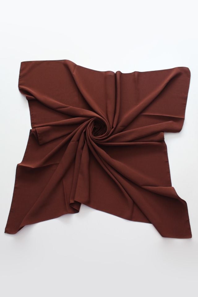 110x110 Mısırlı Medine İpeği Eşarp - Çikolata Kahve