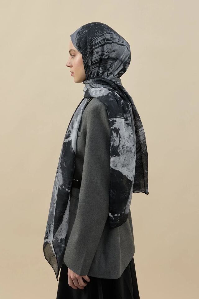 Palet Desen Vio Light Şal - Siyah