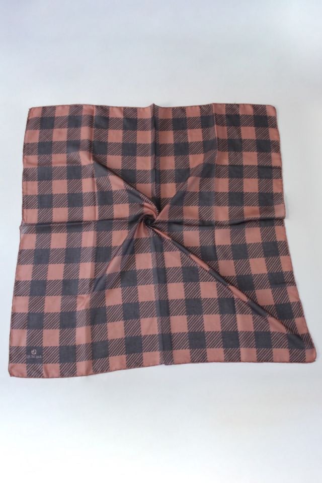 Ekose Desen Soft Eşarp - Bakır