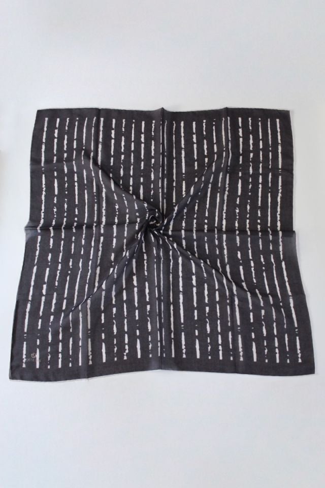 Çizgi Desenli Soft Eşarp - Beyaz