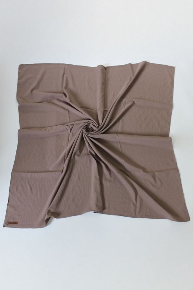 100x100 Pamuk Caz Eşarp - Kahve