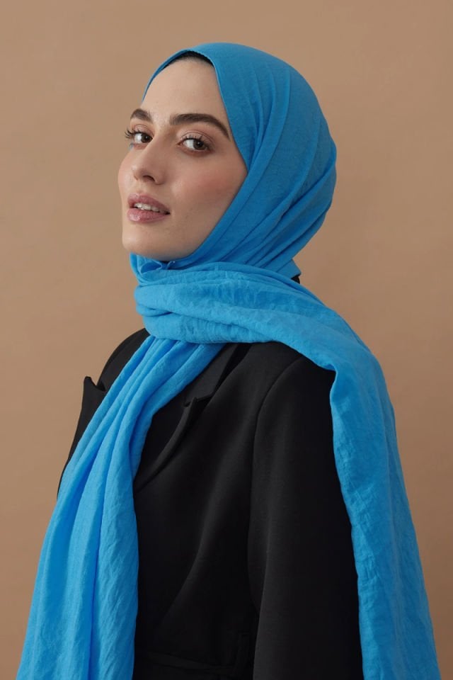 Pamuk Kraş Şal - Marin