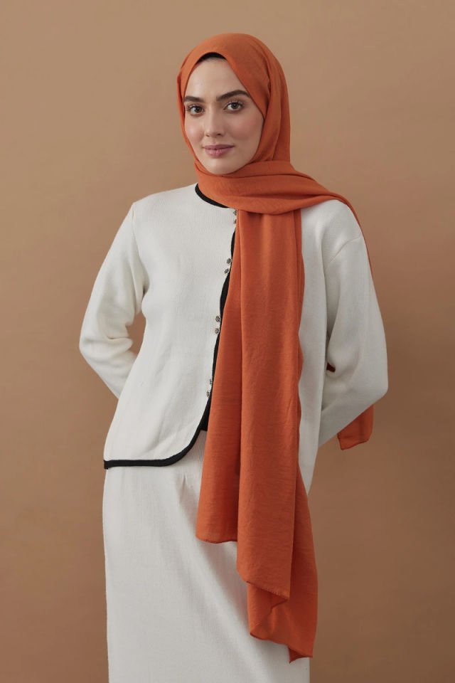 Pamuk Kraş Şal - Soft Turuncu