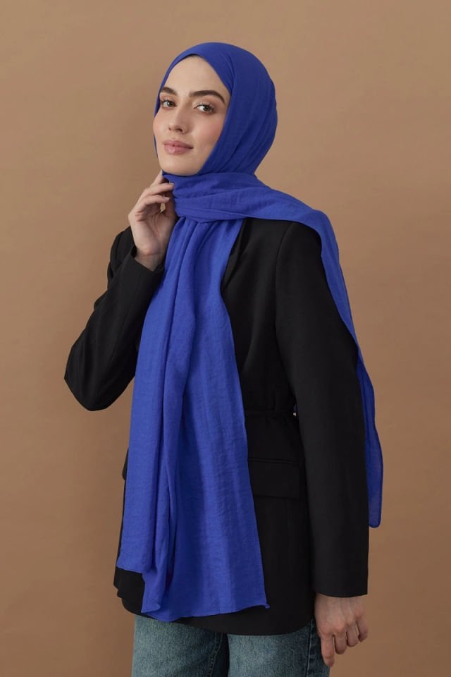 Pamuk Kraş Şal - İndigo