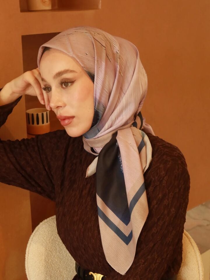Nerith Desenli Lina Eşarp - İğde