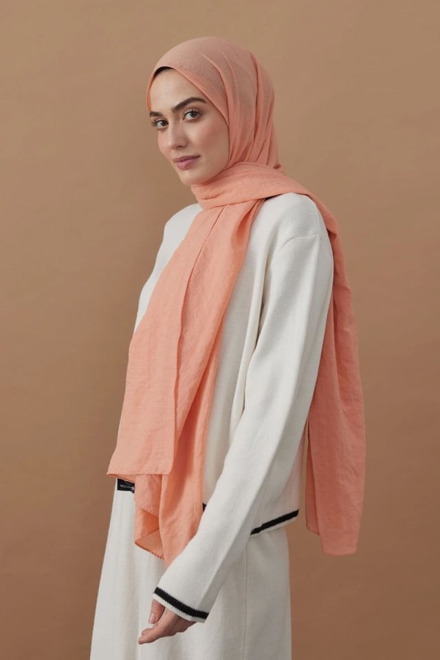 Pamuk Kraş Şal - Mercan