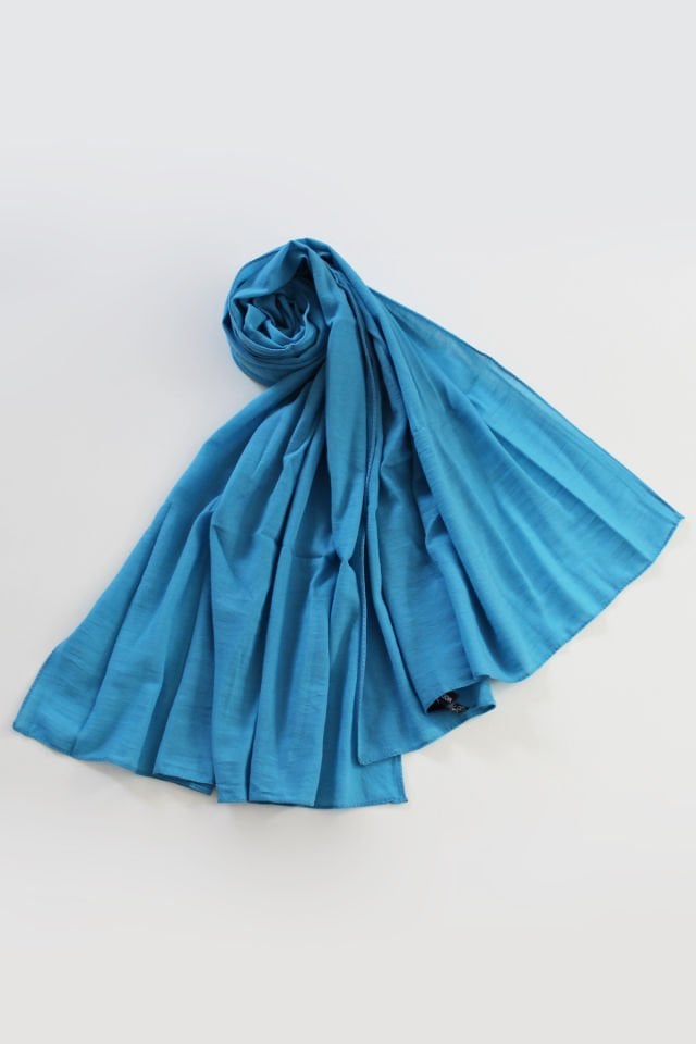 Pamuk Kraş Şal - Turkuaz