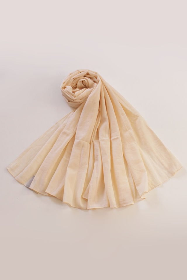 Pamuk Kraş Şal - Vanilya