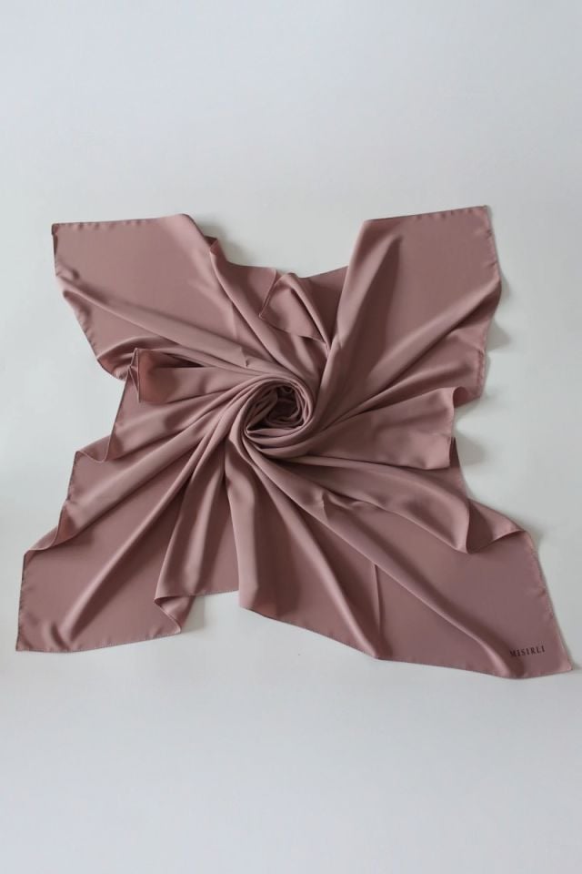 Mısırlı Medine İpeği Eşarp - Toz Pembe