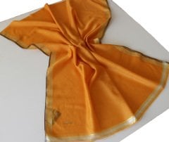 Simli Abiye Şal - Turuncu