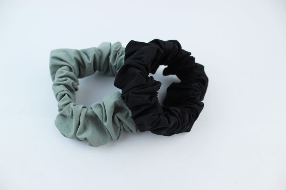 İkili Su Geçirmez Kumaş Lastik Toka Seti Simit Toka - Küf Yeşili, Siyah