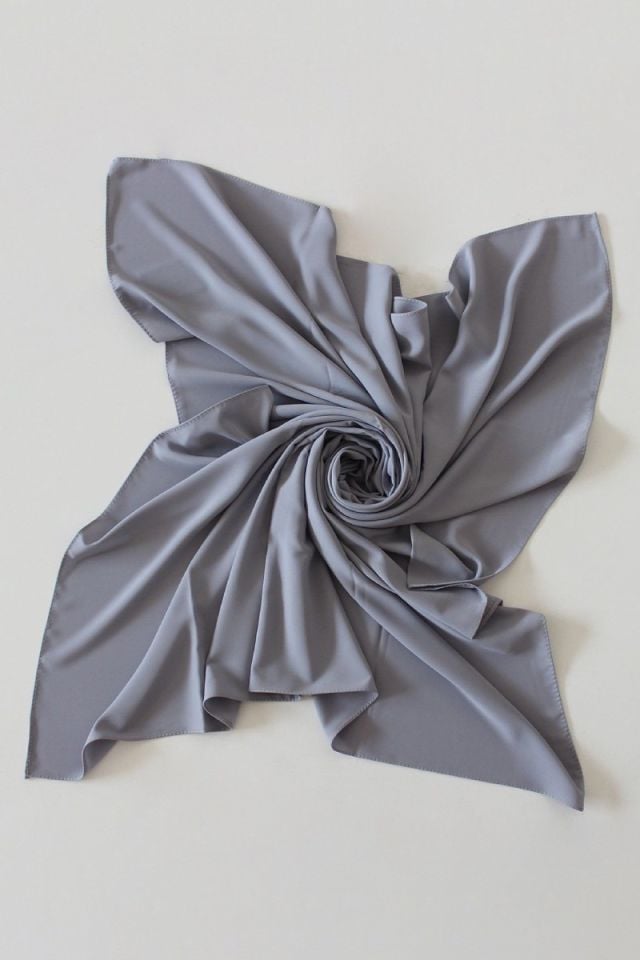 110x110 Mısırlı Medine İpeği Eşarp - Gümüş