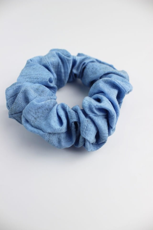 Yumuşak Kumaş Lastik Toka Simit Toka  - Su Mavisi