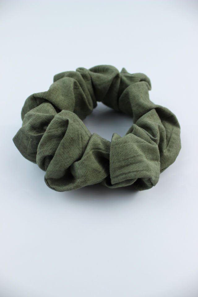 Yumuşak Kumaş Lastik Toka Simit Toka  - Haki