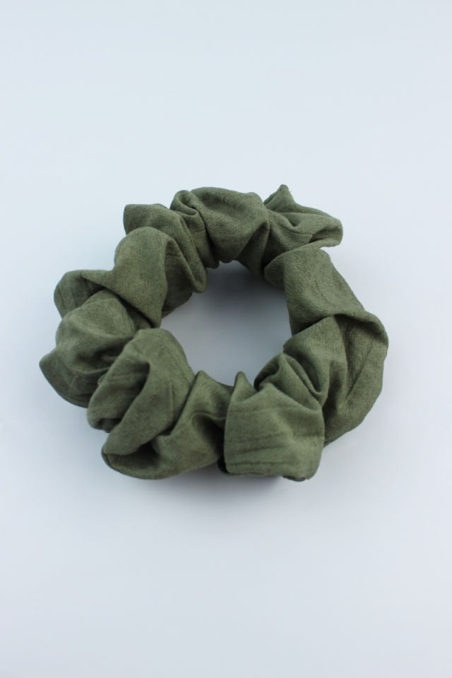 Yumuşak Kumaş Lastik Toka Simit Toka  - Haki