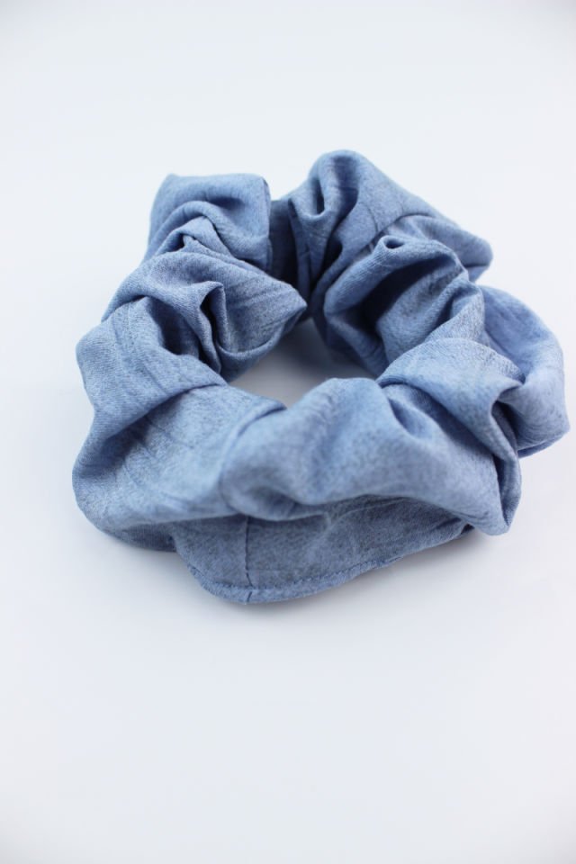 Yumuşak Kumaş Lastik Toka Simit Toka  - Mavi