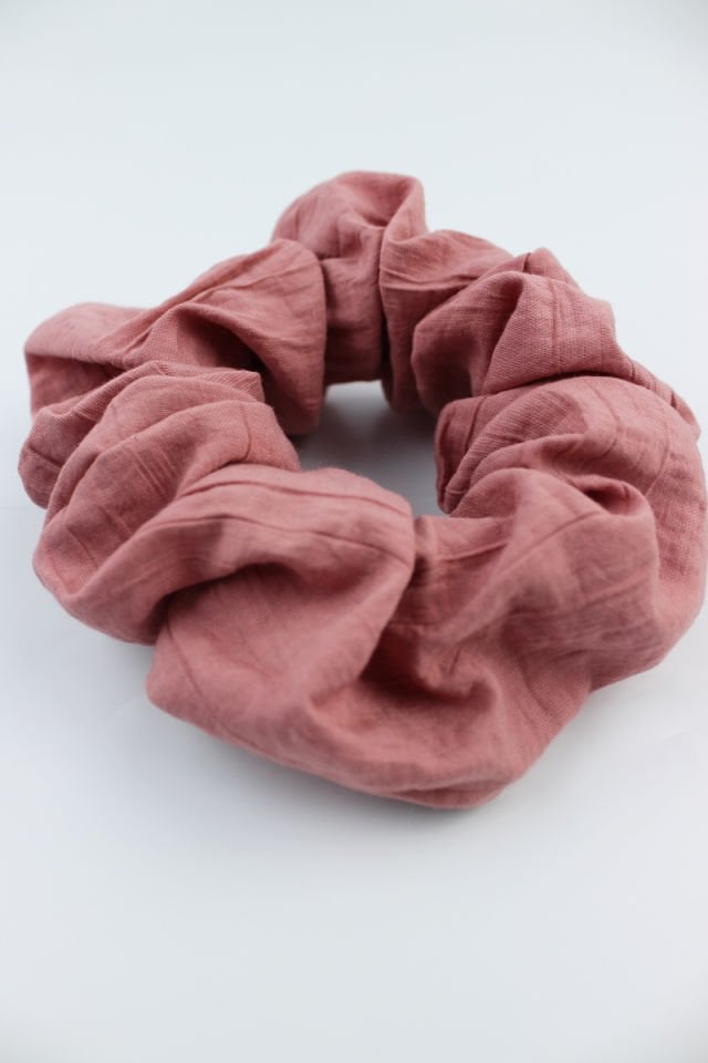 Yumuşak Kumaş Lastik Toka Simit Toka  - Pastel Pembe