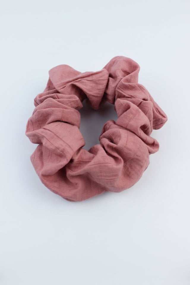 Yumuşak Kumaş Lastik Toka Simit Toka  - Pastel Pembe