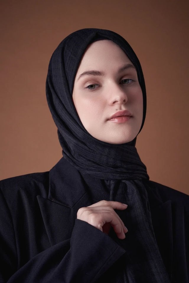 Misto Pamuk Şal - Siyah