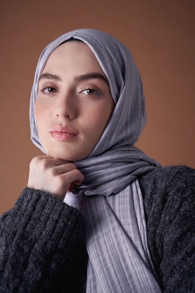 Misto Pamuk Şal - Açık Gri