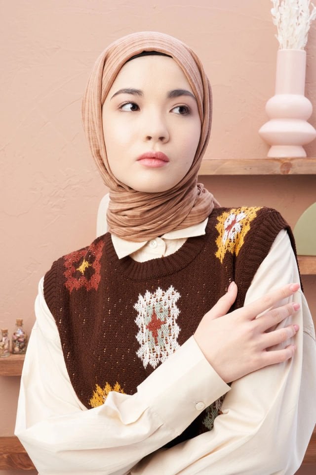 Misto Pamuk Şal - Camel