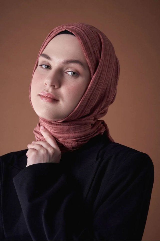 Misto Pamuk Şal - Gül Kurusu