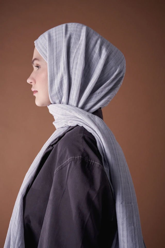 Misto Pamuk Şal - Gümüş