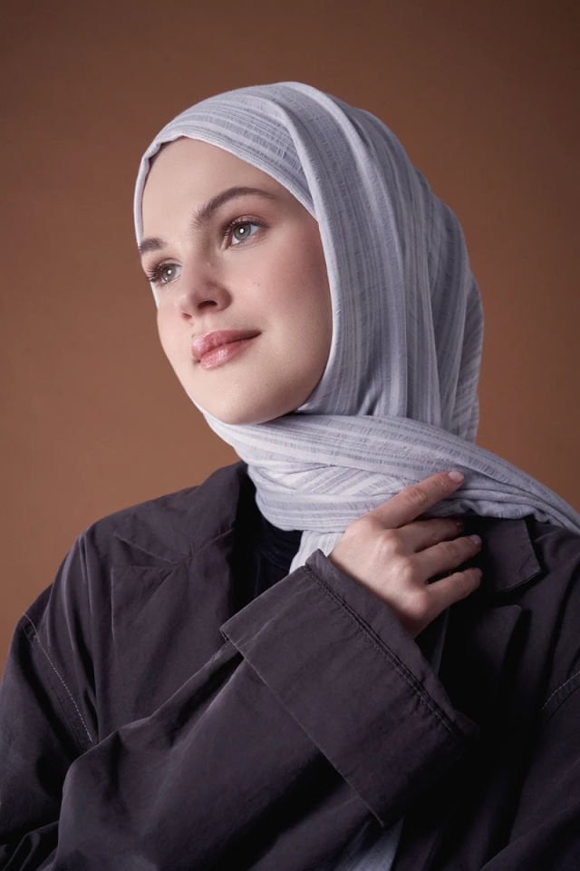 Misto Pamuk Şal - Gümüş